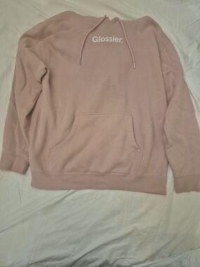 Glossier Blush Pink Logo Hoodie